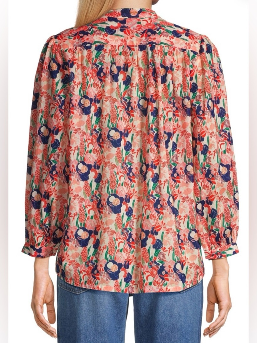 Trovata BIRDS OF PARADIS Bailey Floral Cotton Blouse, size M - Picture 7 of 14